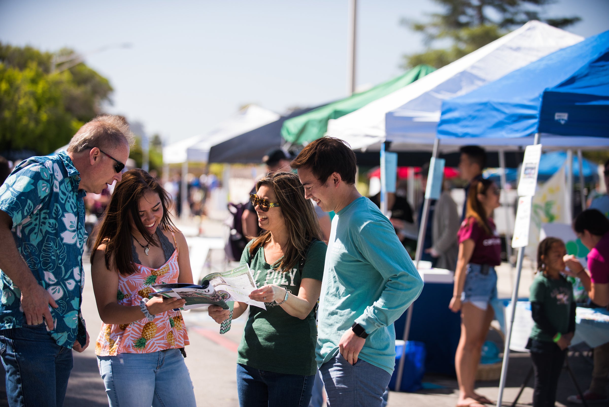 Family with Poly Student at Open House