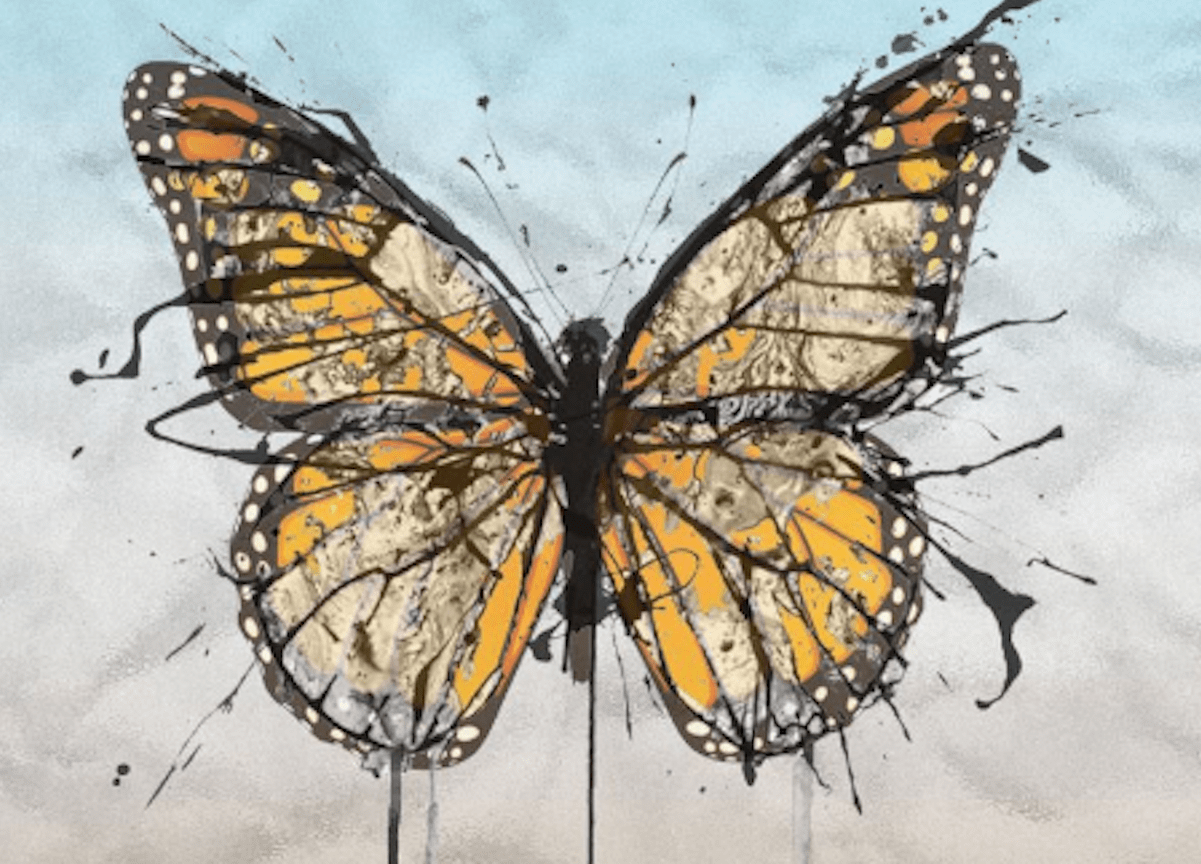 Butterfly painting from production poster