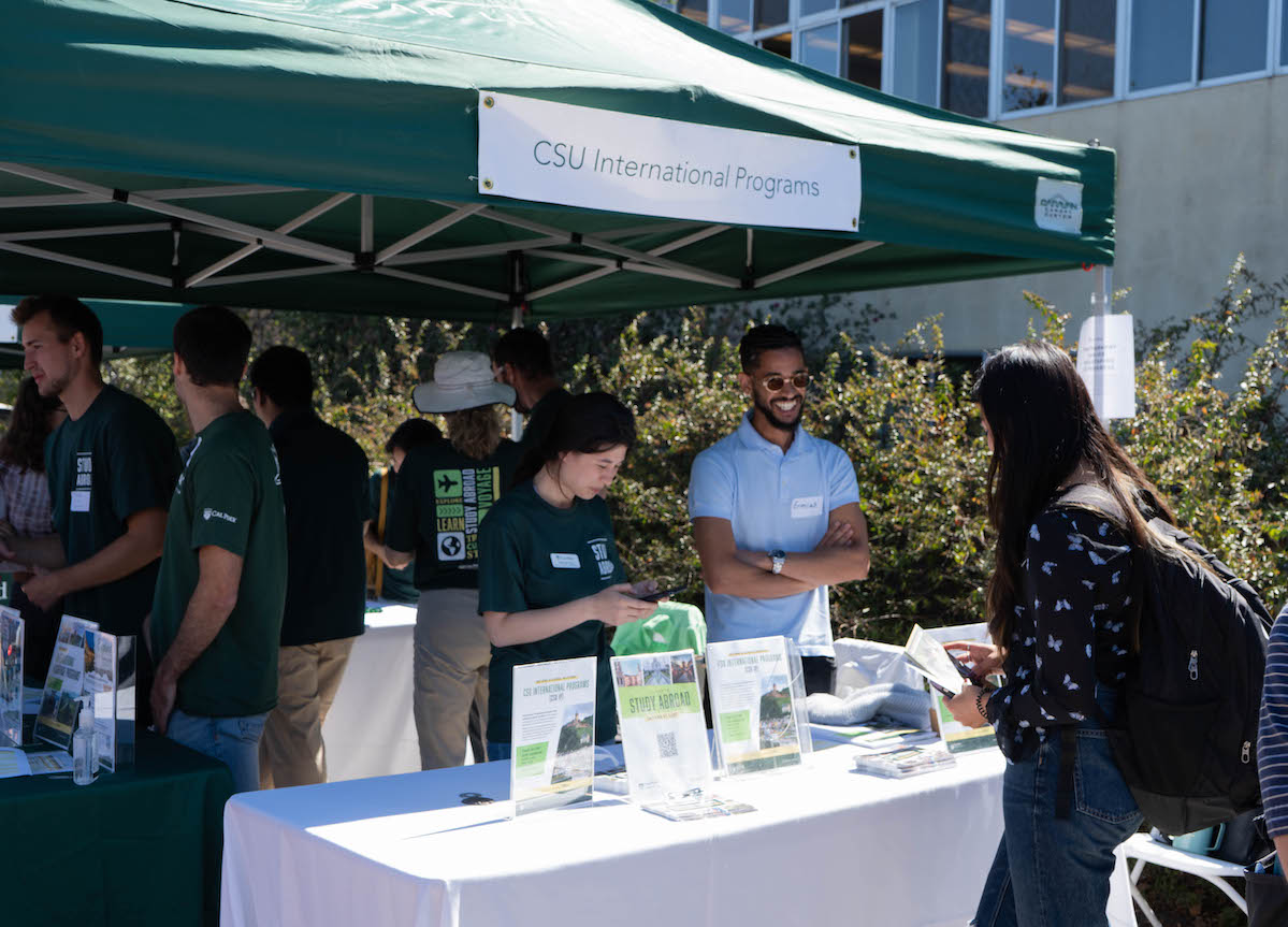 Student gather and learn more about studying abroad at the annual Study Abroad Fair