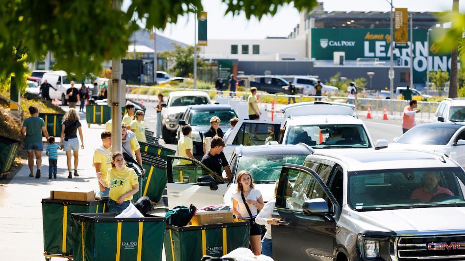 New students moving into campus housing.