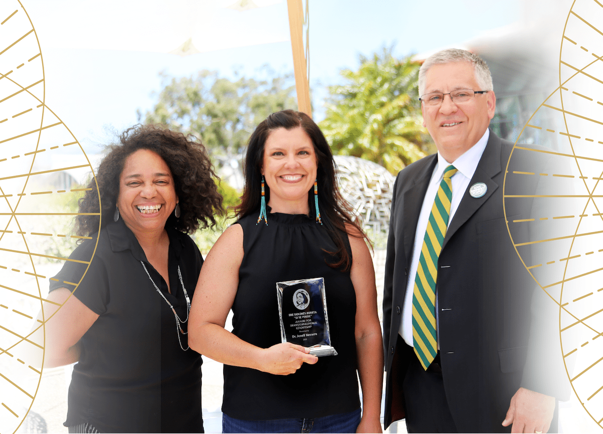 Dr. Armstrong poses with Diversity Award Winners