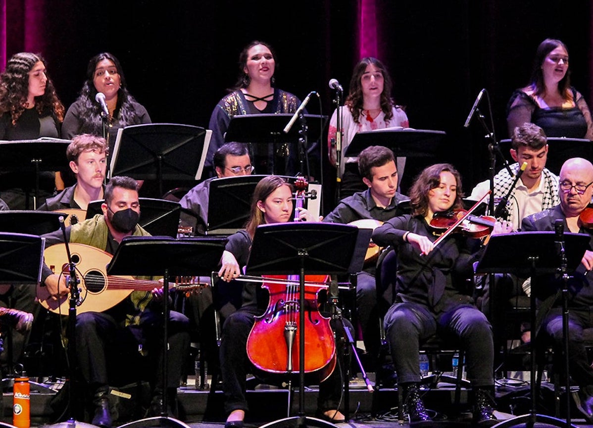 Members of the ensemble perform in a recent concert 